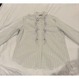 USED VINTAGE NAPA VALLEY EMBROIDERED LONG-SLEEVE BUTTON-UP SHIRT